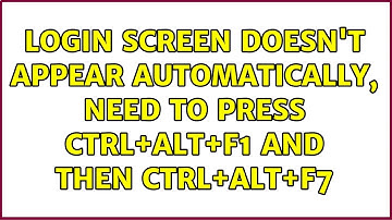 Ubuntu: Login Screen Doesn