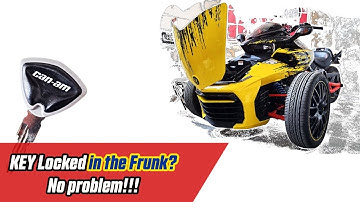 How To Open FRUNK without Key - Can Am SPYDER