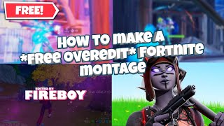 How To Make A *Free Overedit* Fortnite Montage On Filmora 9/X/11/12