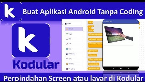 Tutorial Kodular (membuat aplikasi tanpa coding) - Cara Memindahkan Screen 1 dan Screen 2 di Kodular