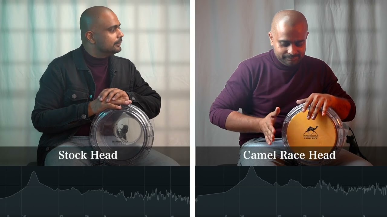 Wambooka Diamond Darbuka Sound Comparison: Stock Head vs Camel Head