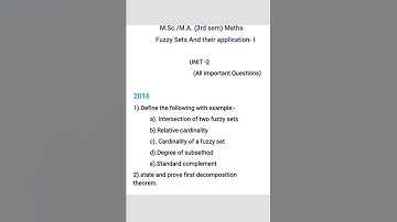 2nd unit important questions/MSc 3rd sem/Fuzzy sets/pdf file link in description 👉