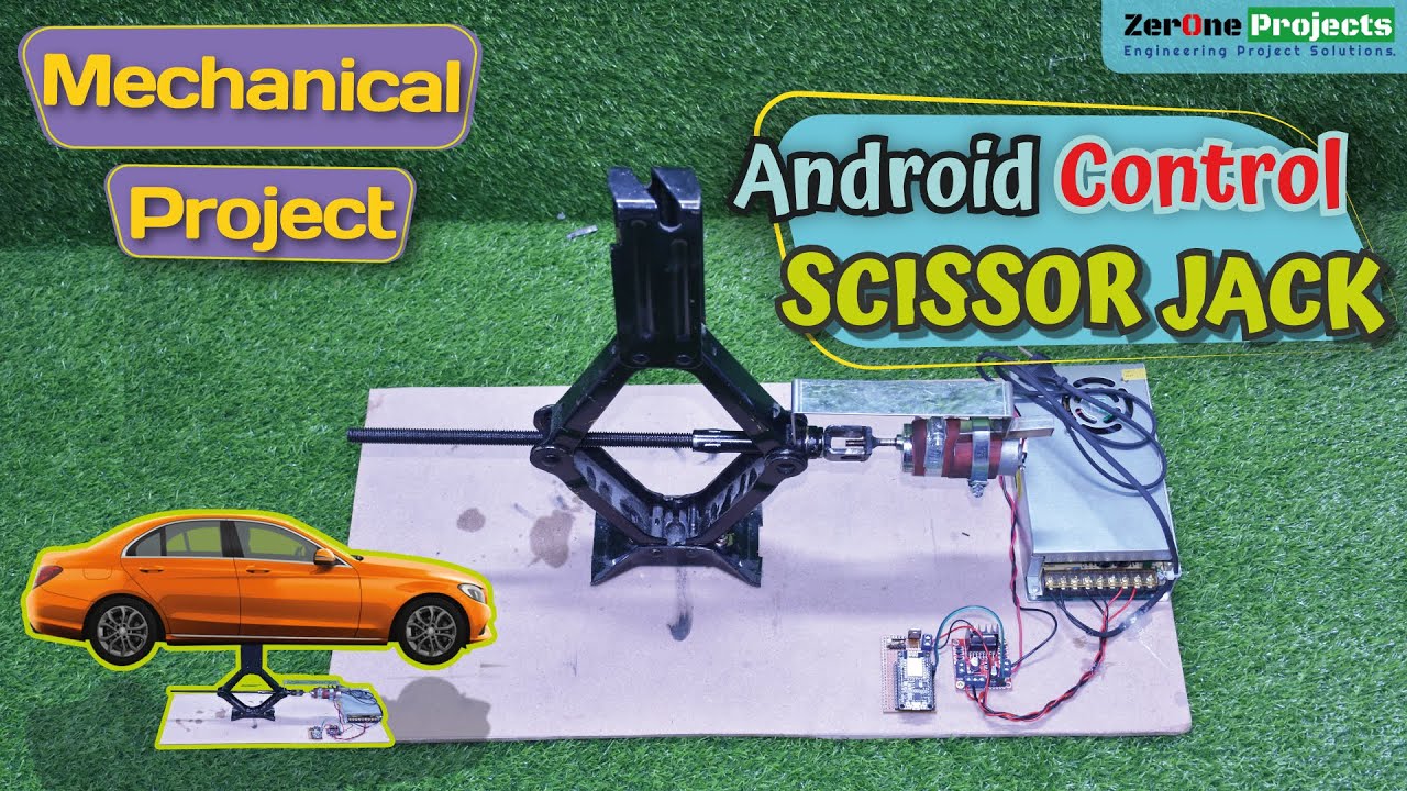 Android Control Motorized Scissor jack. Electric Scissor Jack