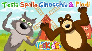 Testa Spalle Ginocchia e Piedi + 60 minuti di Canzoni per Bambini | YesKids Italiano