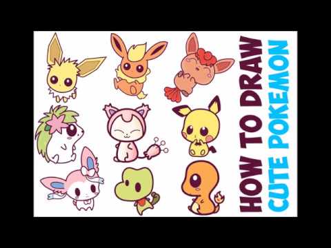 Pokemon - how to draw  Cute easy drawings, Easy drawings, Kawaii drawings