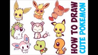 How to Draw Pokemon Characters (Cute Chibi Kawaii Baby) Easy Step ...