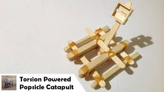 A catapult I made using popsicle sticks, rubber bands, and some glue. What