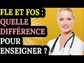 Fle et fos  quelle diffrence pour enseigner 