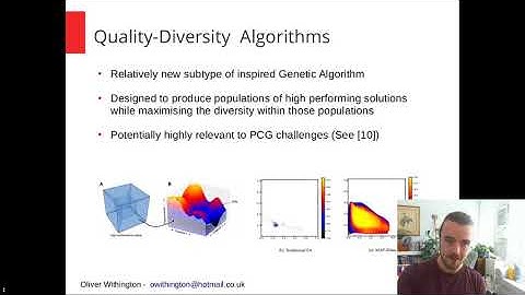 Quality-Diversity Algorithms & Procedural Content Generation - Oliver Withington