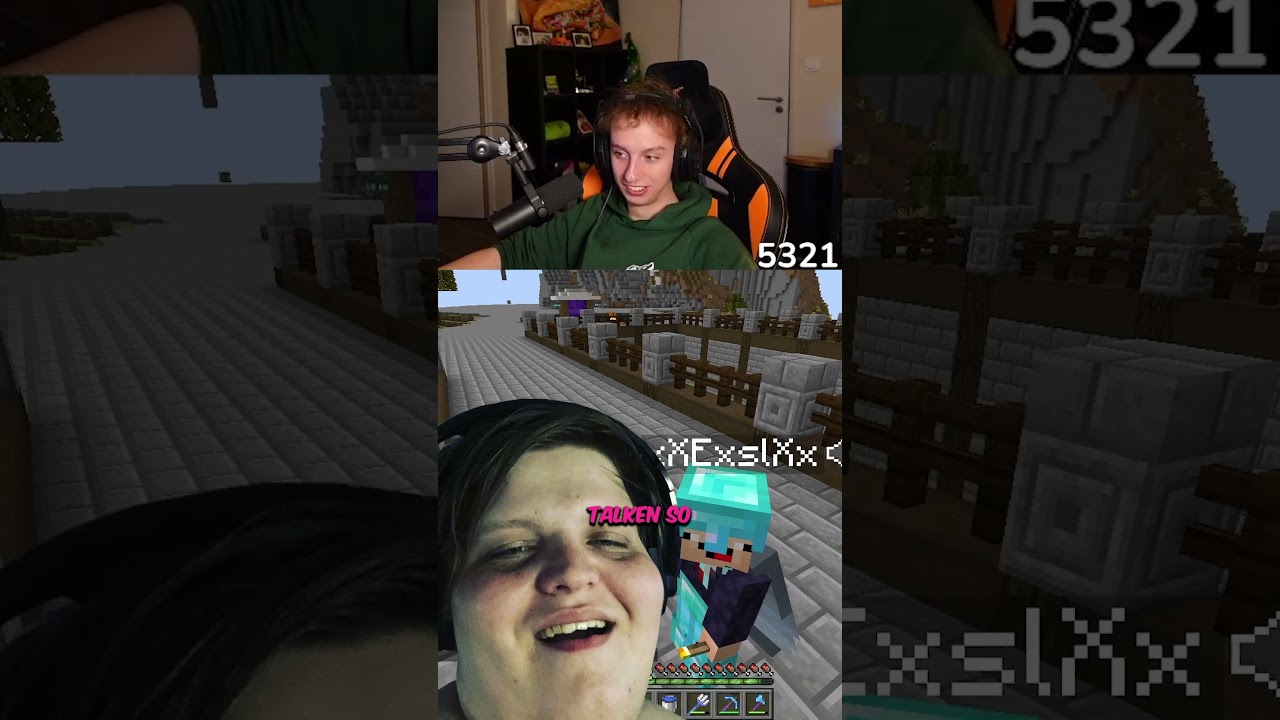 Exsl versucht im Craft Attack Stream wie Hugo zu sprechen 😂
