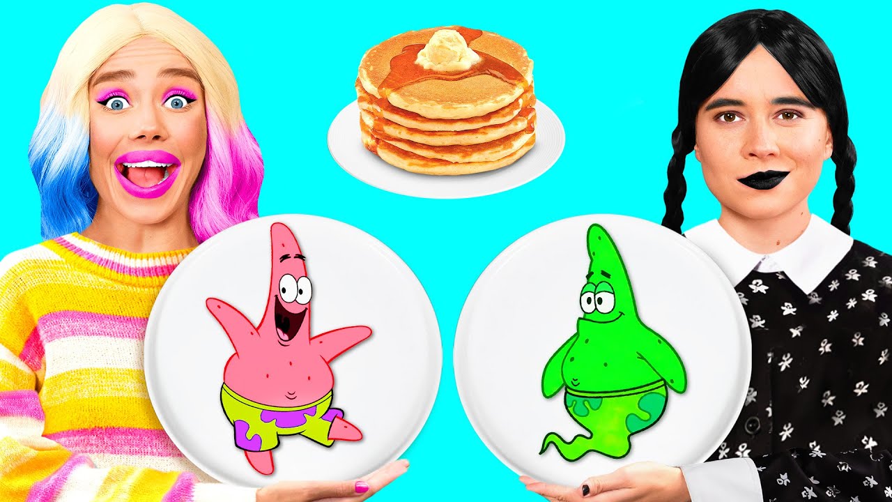 Desafio da Panqueca Artística | Truques Engraçados com Comida