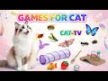 CAT GAMES 🐾 3D Cat TV Mega Mix – Bird Chase • Chicken Dash • Bug Swarm! 😺 | 6 Hours 4K60FPS