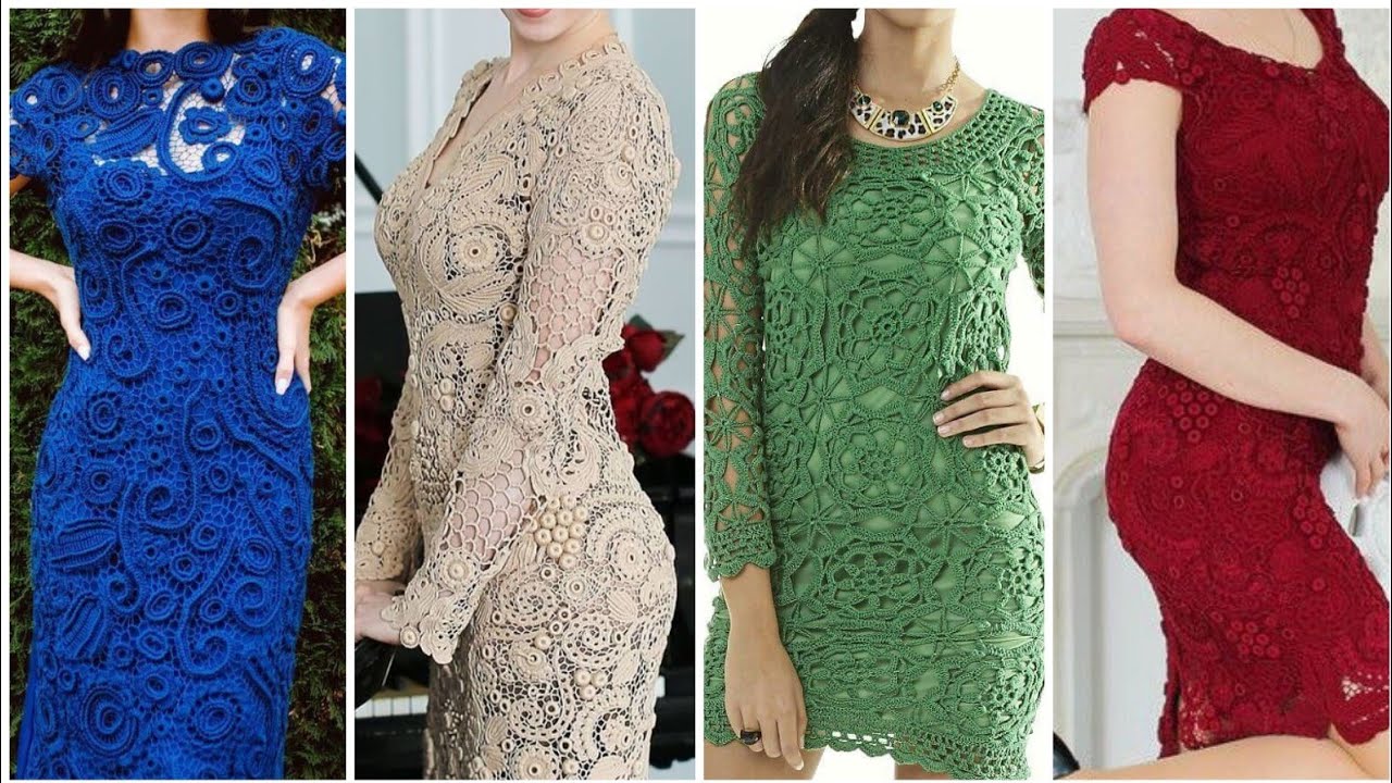 Ultra modern crochet hand knitted doily lace fancy middi, scatter & bodycon dresses