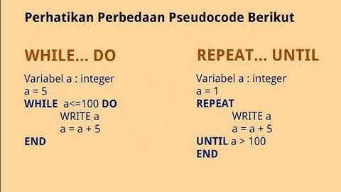 Perulangan repeat until