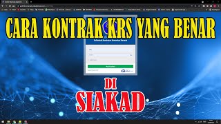 BAGAIMANA CARA KONTRAK KRS DI SIAKAD CLOUD screenshot 1