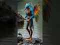 Fisherman and Kingfisher Fusion Epic Human Bird
