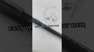 @madara_can_draw (tutorial to draw anime male hair) #howtodraweasy #shortsvideo #animeart