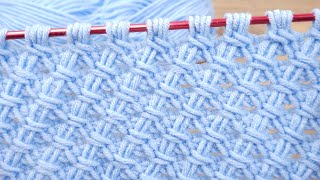 Practical explanation of the very easy Tunisian crochet baby blanket model crochet knitting knit