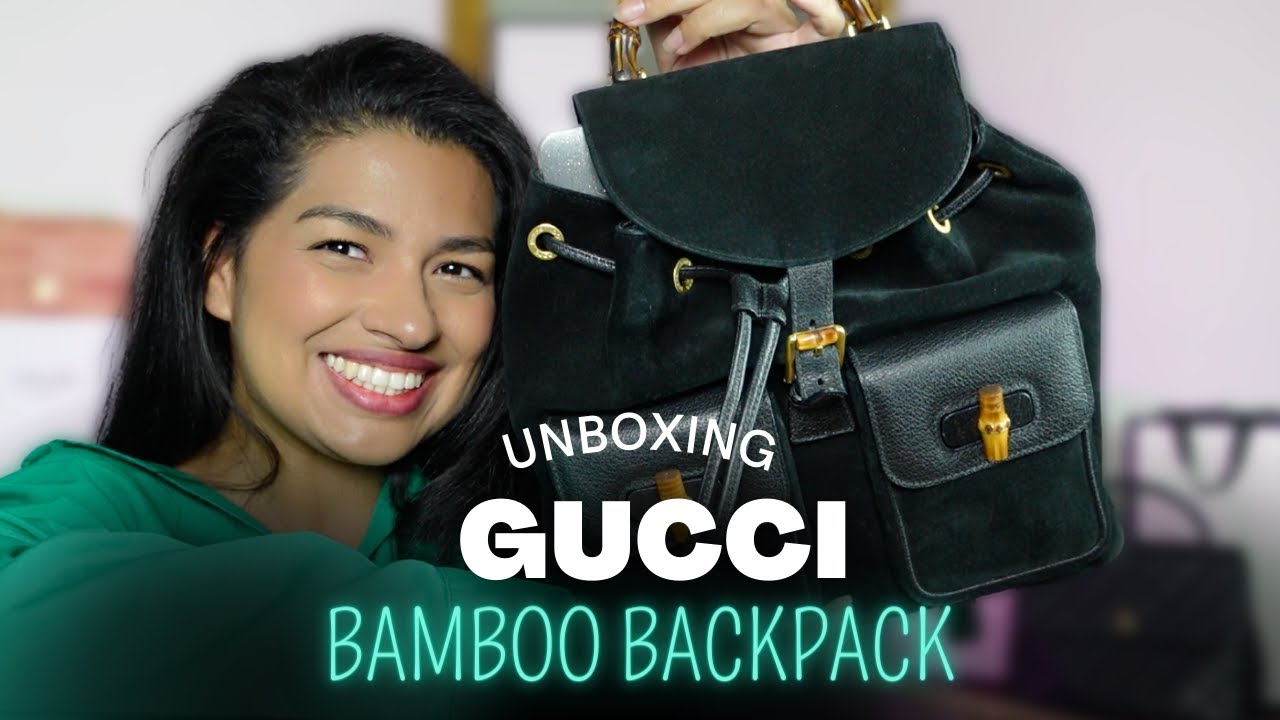 GUCCI BAMBOO BACKPACK 2022 VINTAGE GUCCI 1947 l 31 DAYS OF UNBOXINGS l 📦 DAY - YouTube