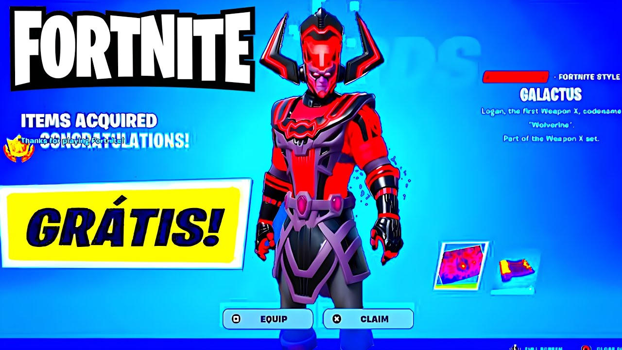 Como pegar de graça Nova skin Galactus ! Fortnite 2025 fortnite ...