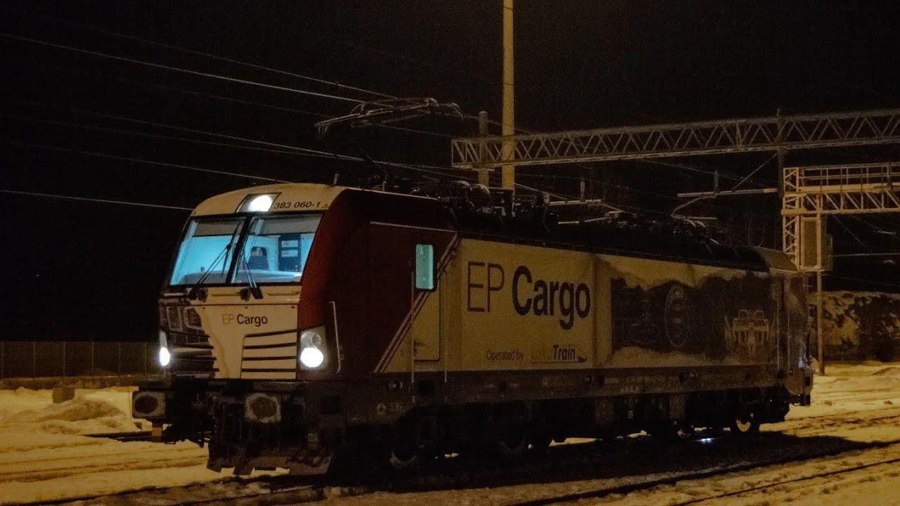 TRENI MERCI SULLA NEVE TRA ITALIA E AUSTRIA: STAZIONE DI TARVISIO BOSCOVERDE parte 2