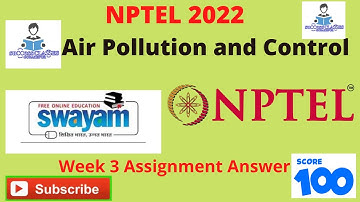 NPTEL Air Pollution and Control Assignment week 3 Answer 2022