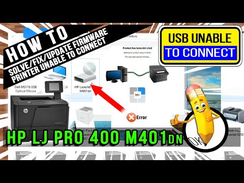 USB PRINTER UNABLE TO CONNECT | HP LASERJET PRO 400 M401dn