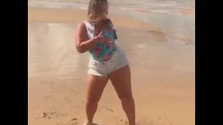 Hottest plus size model beach dance