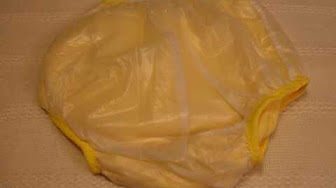 Gelbe gummihose