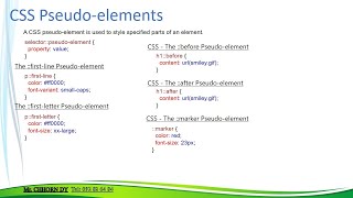 How to use CSS Pseudo elements