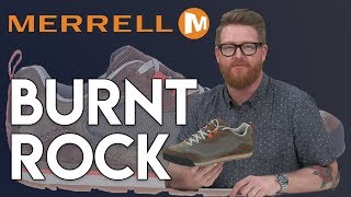 merrell men's burnt rock travel suede hiking shoe