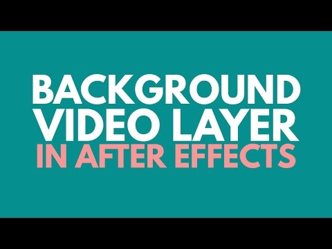 How to Add a Video Background Layer in After Effects