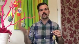 Sparkly Decoupaged Easter Eggs
