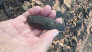 Oklahoma agate basin flint artifact 