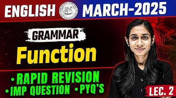 Std 10 English Grammar - Function IMP Rapid Revision 🔥 Part 2| Board Exam IMP Revision | Dhruvi Maam