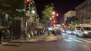 LIVE: White House Riot fences going up late in the evening.