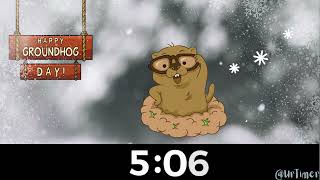 Groundhog Day 10 Minute Countdown Timer with Jazz Music