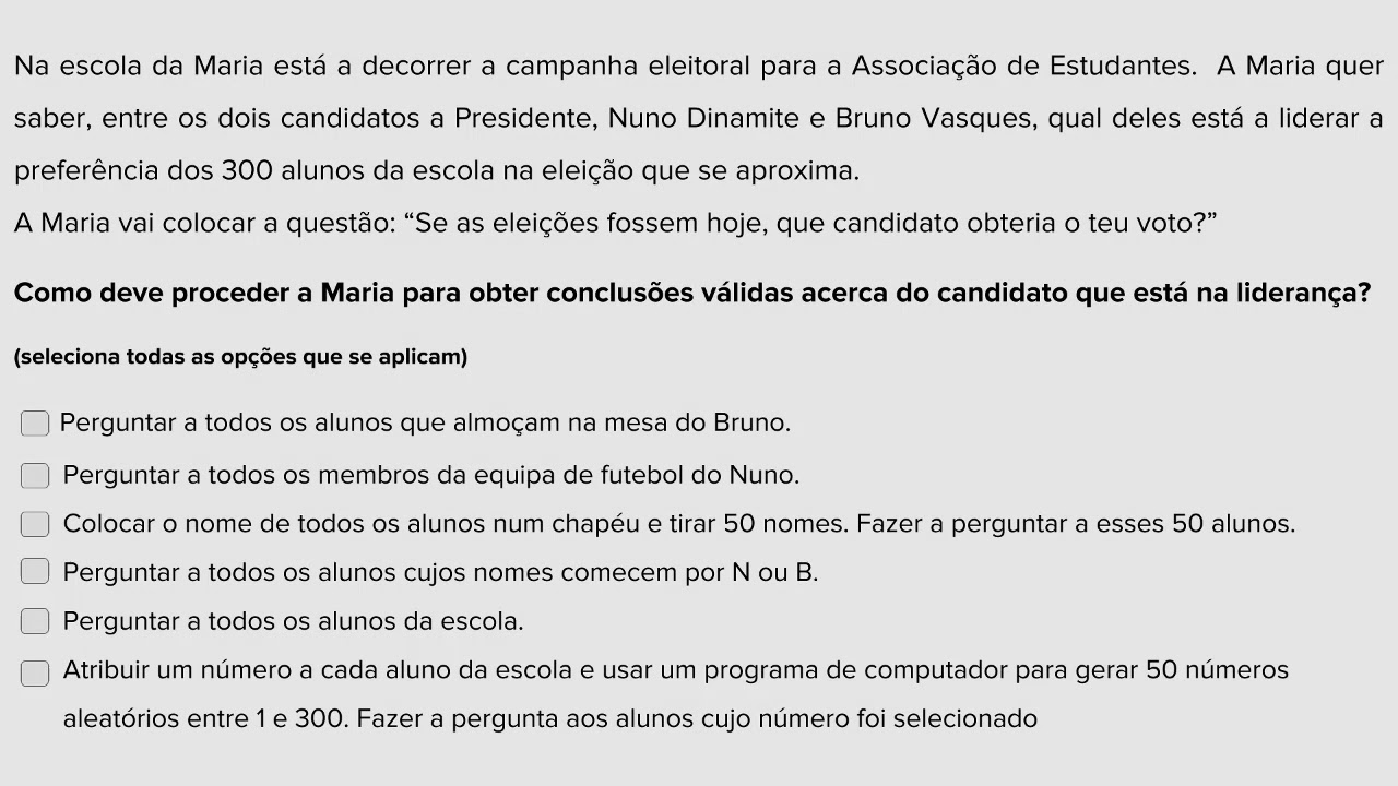 Portuguese, Brazilian - Exercício de descrição de subconjuntos de espaços  amostrais - Khan Academy