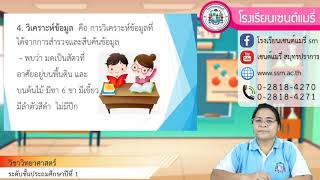 วิชาวิทยาศาสตร์ ป.1 ใบงานที่ 1