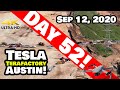 Tesla Gigafactory Austin 4K  Day 52 - 9/12/20 - Tesla Terafactory Texas - Trucks, Trucks & TRUCKS!