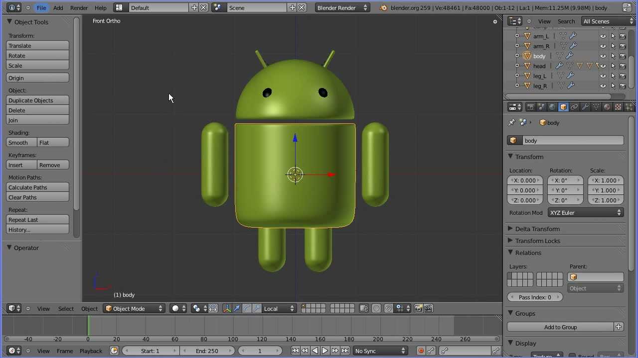 Tidsplan Konflikt Avenue Blender Modelling Tutorial - The Google Android - Part 1 Making the Body  and the Head (Old Version) - YouTube