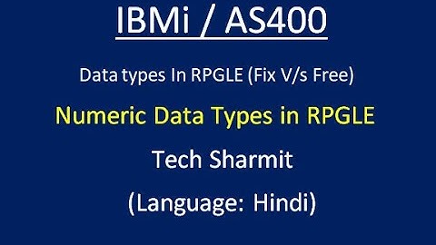 IBMi (AS400) - Numeric Data type in #RPGLE Free format.
