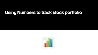 Using Numbers to track stock portfolio (Australian Stock)