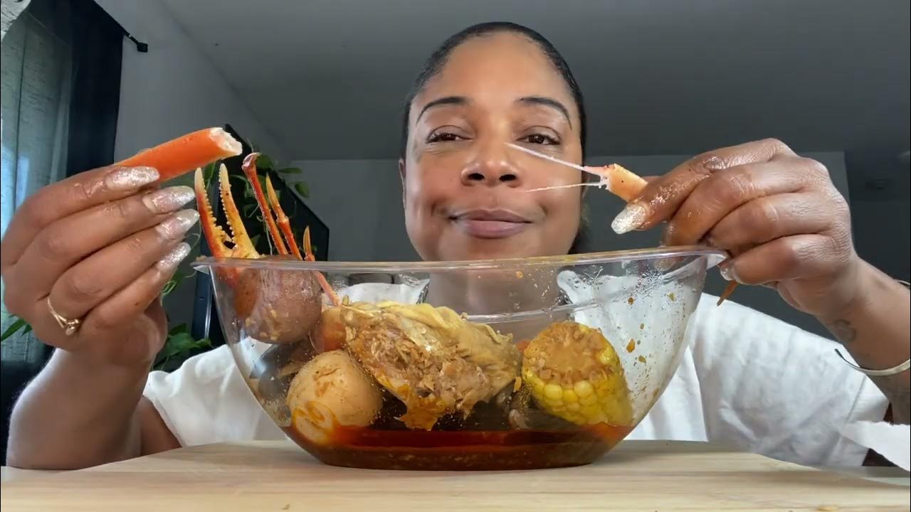 ASMR CHITTERLINGS SEAFOOD BOIL EATING SHOW YouTube