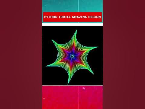 Python Turtle Graphics Code: Amazing Curvy Star Drawing. - YouTube