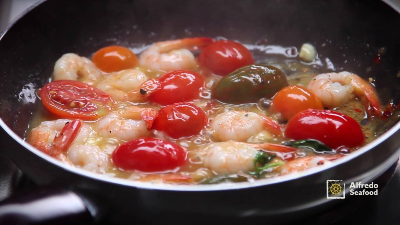 Retete Alfredo Seafood Creveti Cu Sos Chili Si Paste Youtube