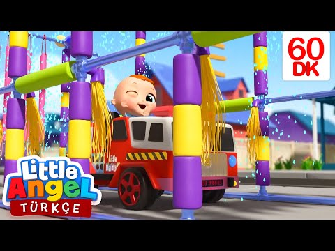 Su ve Sabun Hazır 🧼Araba Yıkama Zamanı🏎️| Eğlenceli Öğretici Çocuk Şarkıları | Little Angel Türkçe