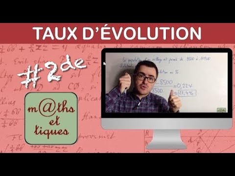 Déterminer un taux d&rsquo;évolution - Seconde