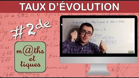 Comment calculer le taux d'évolution ?