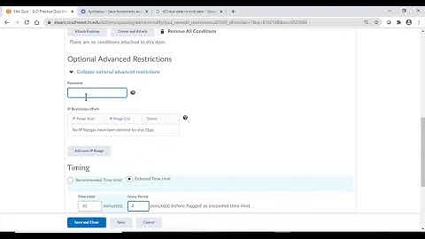 D2L (PAWS) Quiz Set Date, Duration, and Special Access